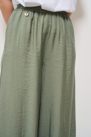 Pantalone donna fluido verde - 8