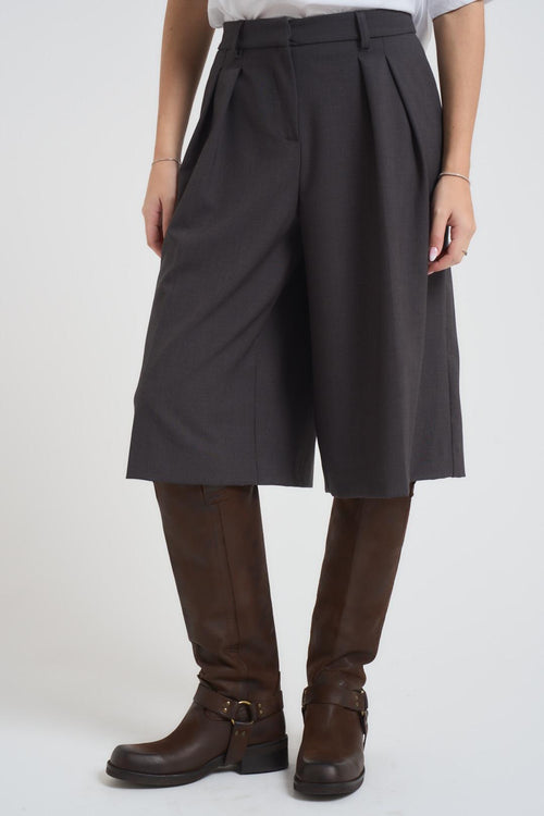 Bermuda donna morbidi antracite