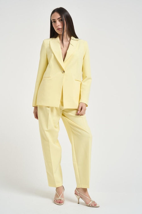 Pantalone donna barrel giallo