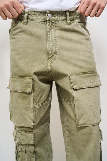 Pantalone uomo cargo verde - 7