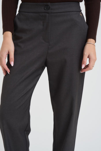 Pantalone donna chino antracite - 3