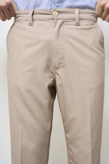 Pantalone uomo a palazzo beige - 7