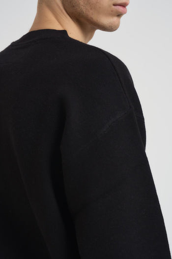 Maglia uomo girocollo nera - 5