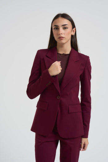 Giacca donna monopetto bordeaux - 3