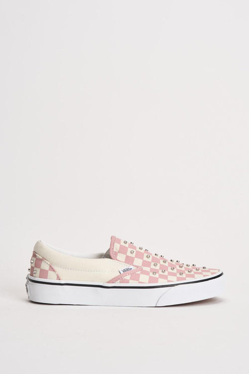 Sneakers donna Classic slip-on scacchi rosa