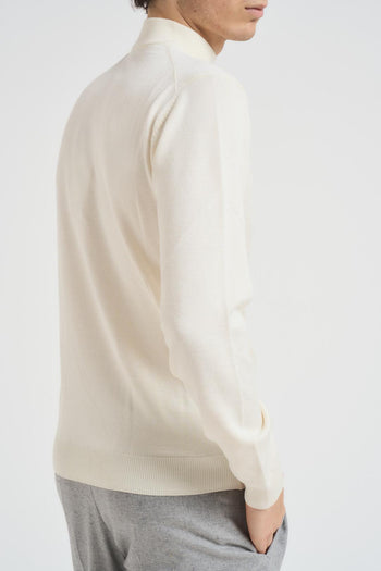 Maglia uomo mezzo collo bianca - 5
