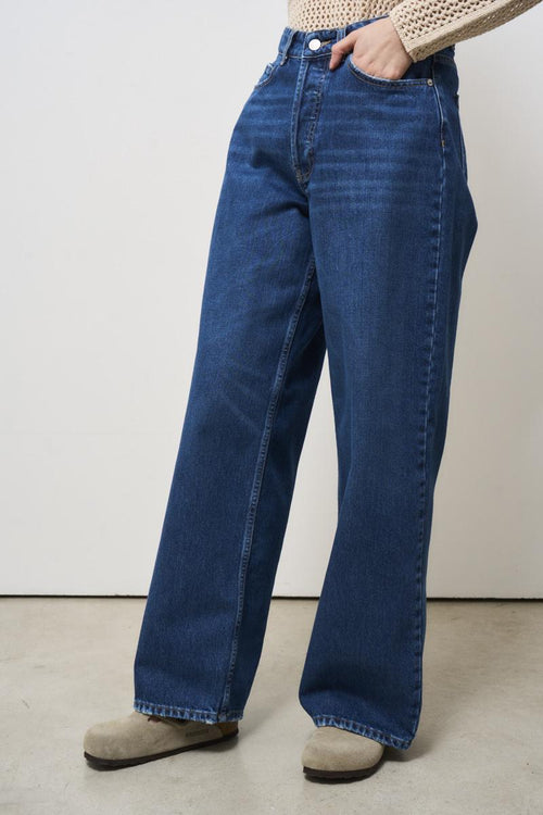 Jeans donna gamba dritta denim scuro - 2