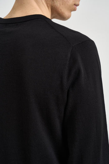 Maglia uomo girocollo nera - 4
