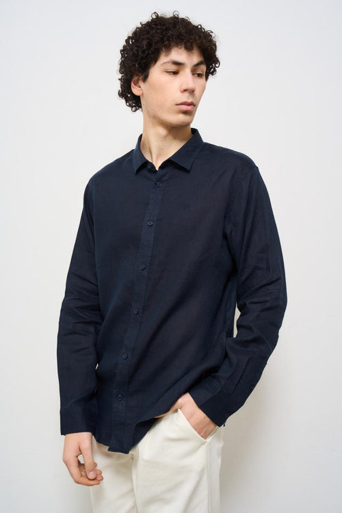 Camicia uomo blu notte - 2