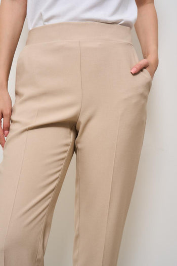 Pantalone donna a sigaretta beige - 7