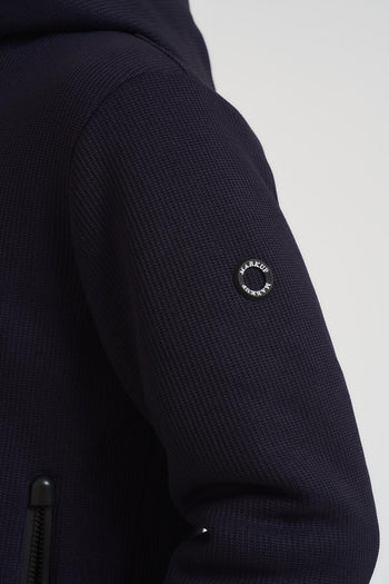 Giubbotto uomo in maglia blu notte - 3