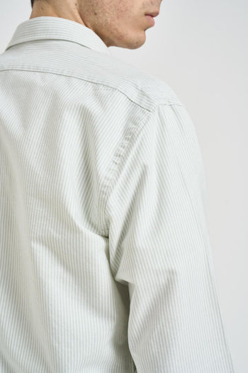 Camicia uomo gessata bianca - 5