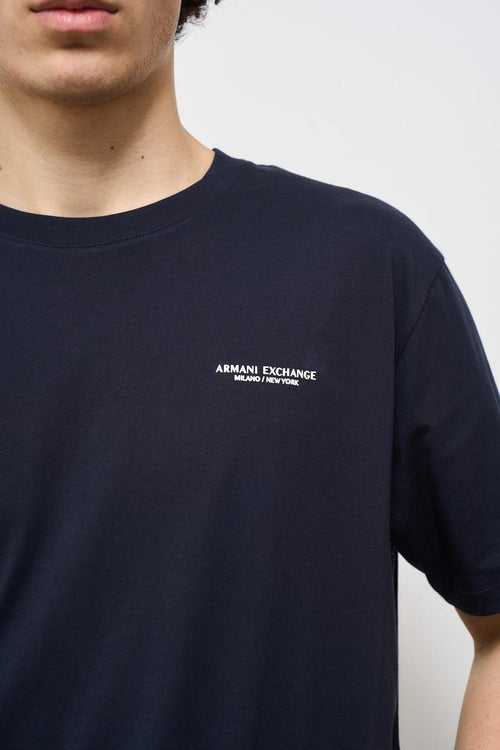 T-shirt uomo girocollo blu notte - 2