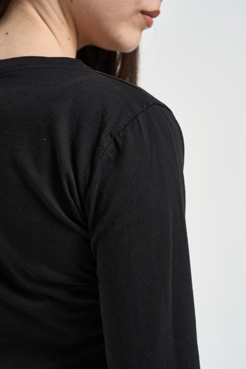 Maglia donna girocollo nera - 4