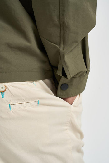 Giubbotto uomo a camicia verde militare - 7