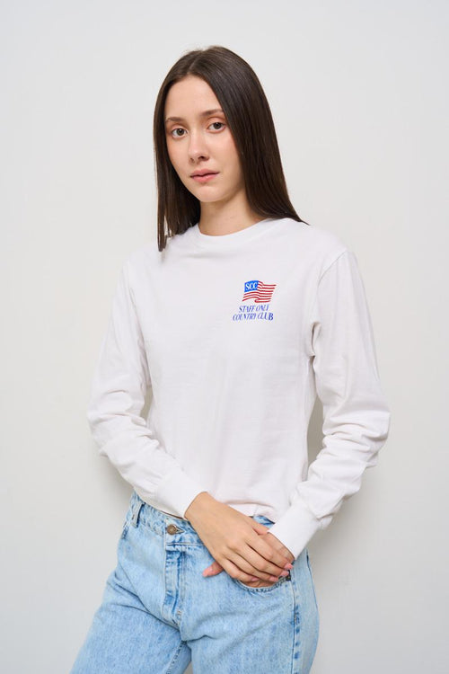 T-shirt donna girocollo bianca - 2