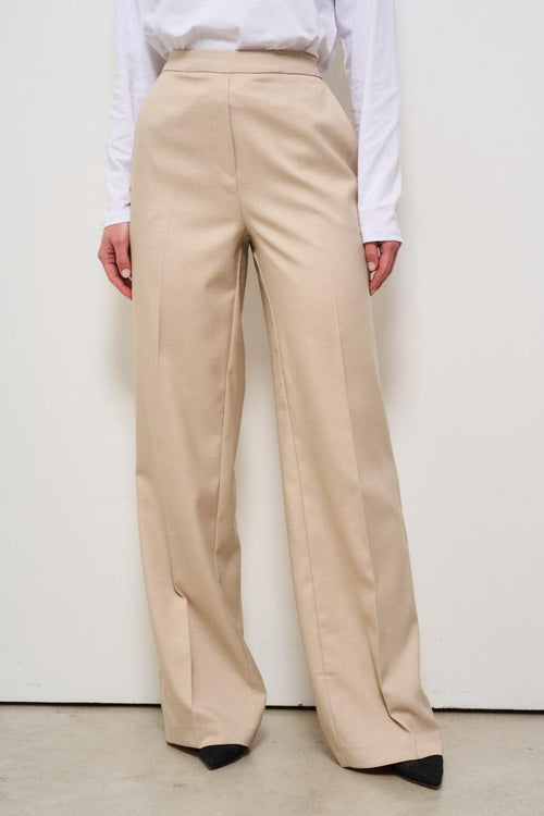 Pantalone donna dritto beige - 2