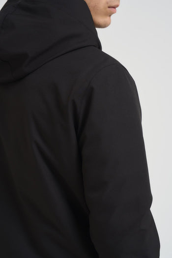 Giubbotto uomo con cappuccio nero - 8