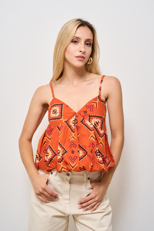 Top donna arancione