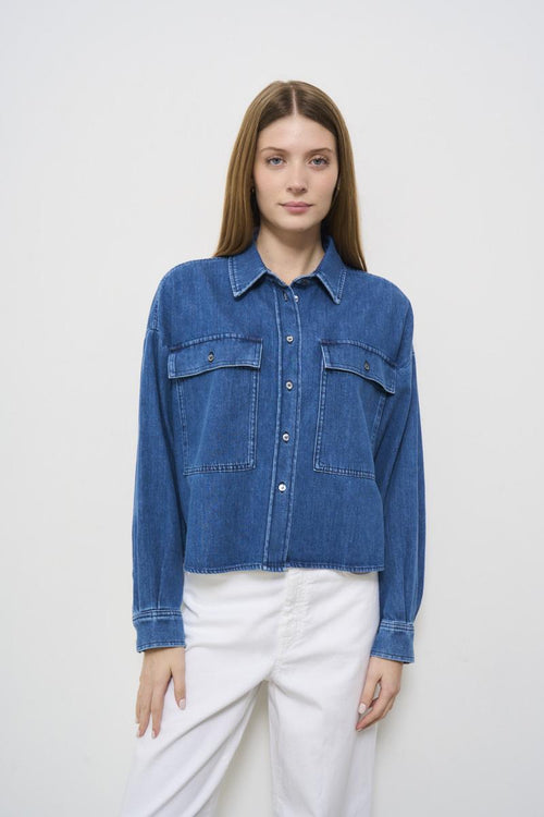 Zemira Dark Denim Women's Shirt - 1