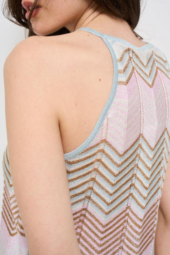 Top donna in maglia multicolor - 5