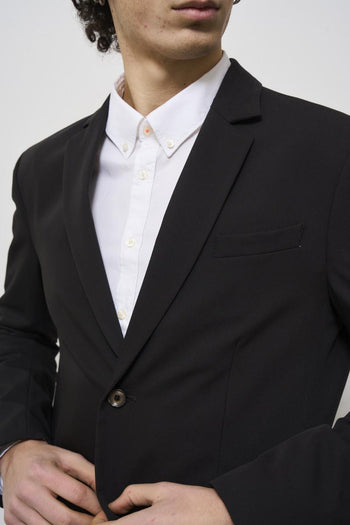 Giacca uomo monopetto nera - 4