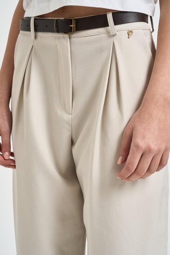 Pantalone donna balloon gesso - 5