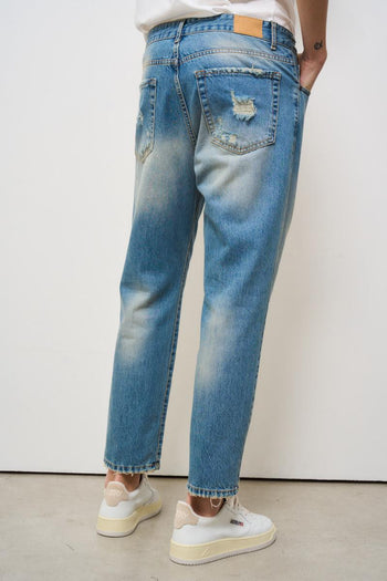 Jeans uomo regular con rotture - 5