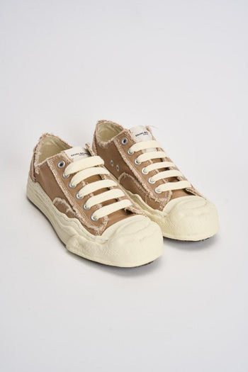 Sneakers uomo marrone chiaro in canvas - 4