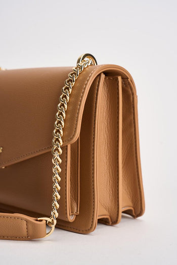Borsa donna a spalla cammello - 5