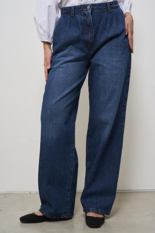 Jeans donna dritto in denim scuro - 2