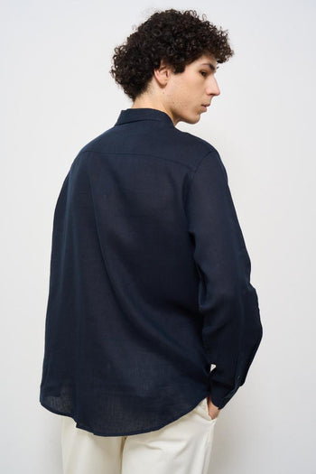 Camicia uomo blu notte - 4