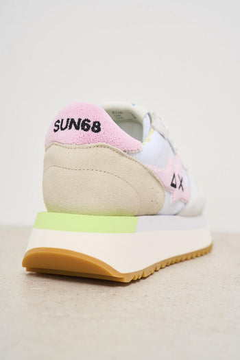 Sneakers donna platform bianche e rosa - 6