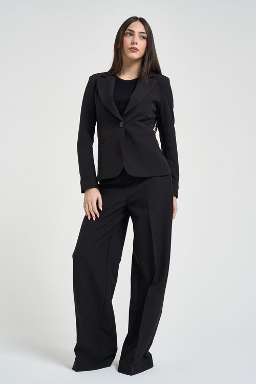 Giacca donna monopetto nera - 1