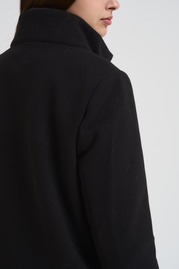 Cappotto donna con pettorina staccabile nero - 5