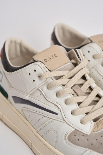 Sneakers uomo Torneo bianco e beige - 6