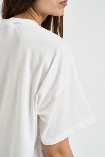 T-shirt donna fantasia bianca - 4