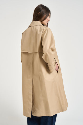 Trench donna midi cammello - 5