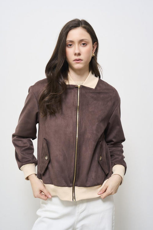 Women's brown suede jacket