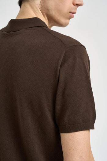 Polo uomo manica corta marrone - 5