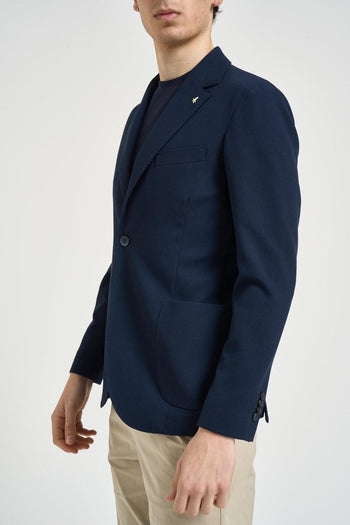 Giacca uomo monopetto blu navy - 4