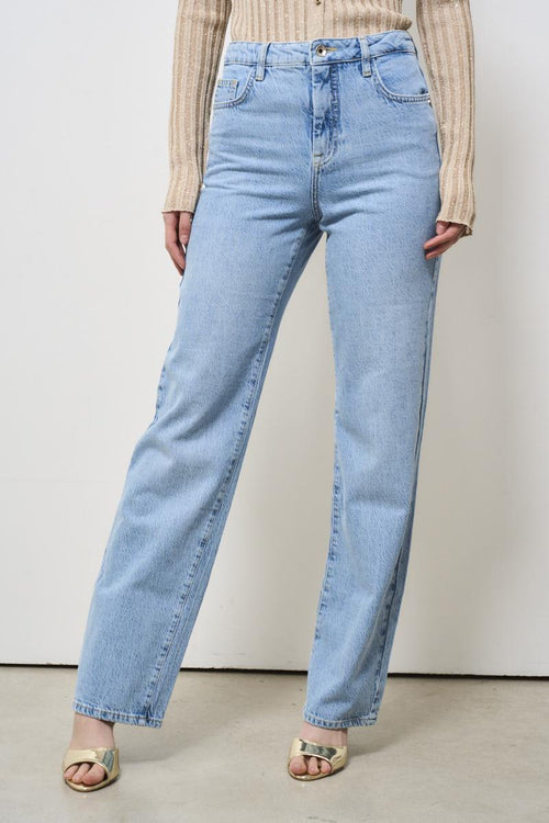 Jeans donna regular fit in denim chiaro - 2