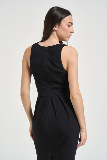 Abito donna midi nero - 5
