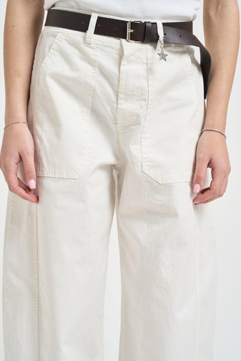 Pantalone donna carrot fit latte<BR/> - 4