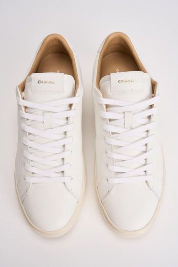 Sneakers uomo in pelle bianche - 7