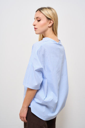 Camicia donna celeste - 4