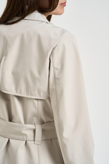 Trench donna doppiopetto ghiaccio - 5