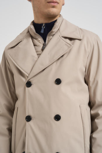 Giubbotto uomo doppiopetto beige - 3