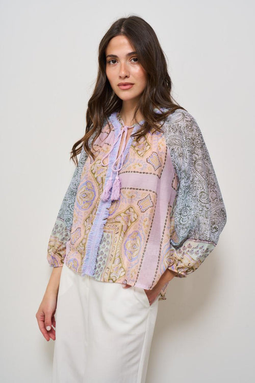 Blusa donna fantasia multicolor - 2