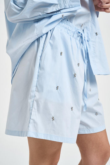 Completo donna con strass celeste - 8